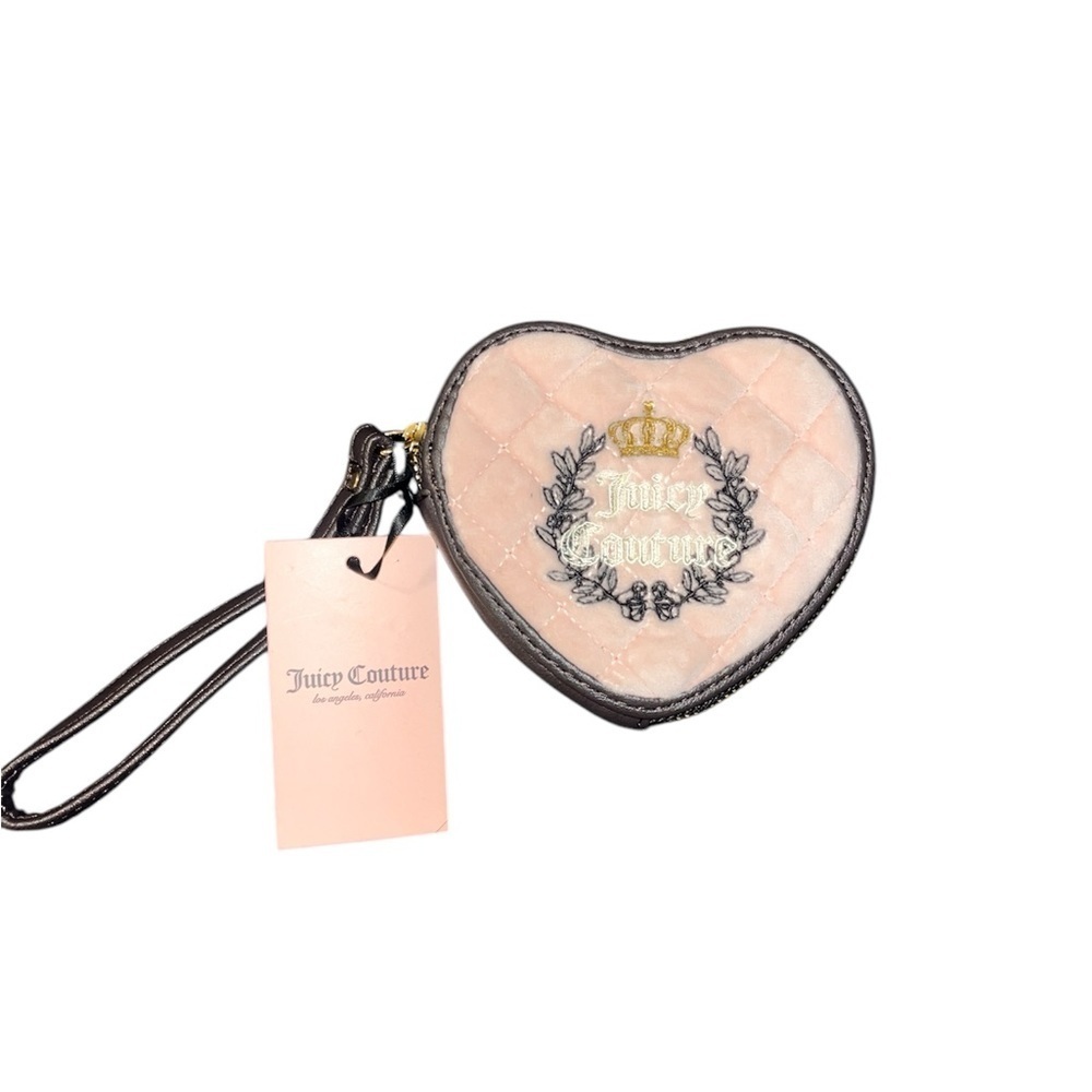 Juicy Couture Heart-Shaped Wristlet - Pink and Black